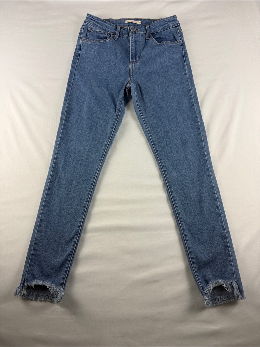 Levi’s 721 High Rise Skinny Jeans Women’s 28 Raw Hem